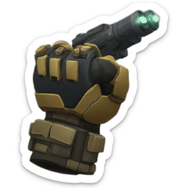 Helldivers 2 salute. Fist held upwards towards chest sticker