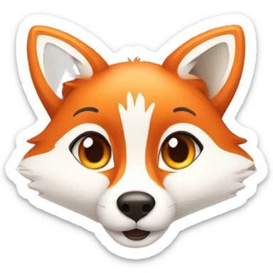 cute fox face sticker