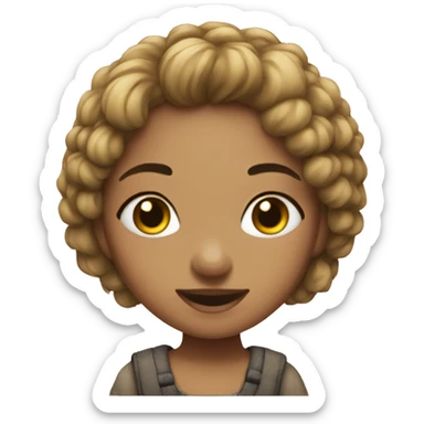 Cottage core girl sticker