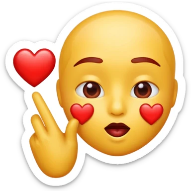Blowing a kiss emoji sticker
