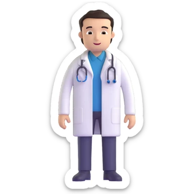 doctor with lab coat sticker