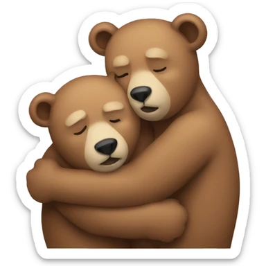 Bears cuddling  sticker