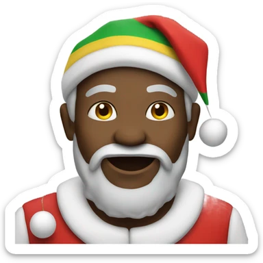 Jamaican santa sticker