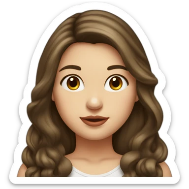 Brunette-girl-long-hair-chubby-cheeks-old-money-fashion-style-red sticker