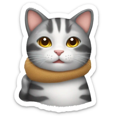 A cozy cat sticker