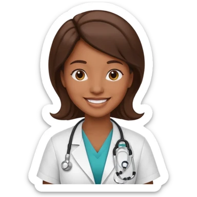 woman health worker sticker