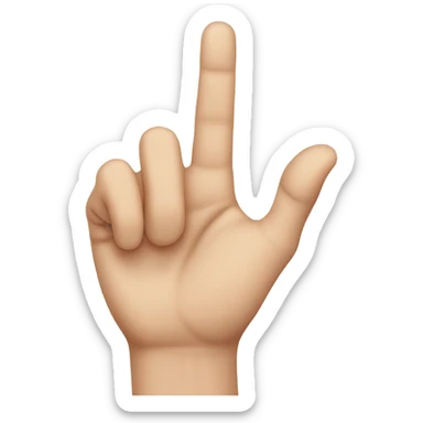 Hand doing L in sign language  sticker