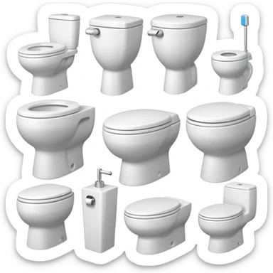 toilet items sticker