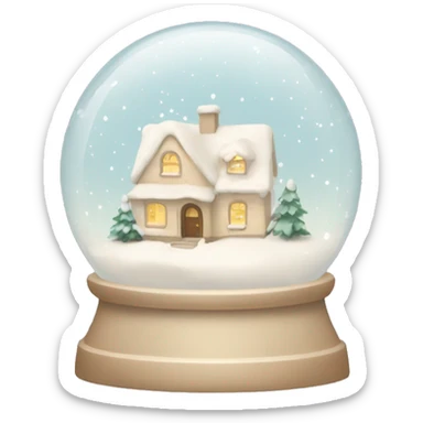 Pastel beige snow globe sticker