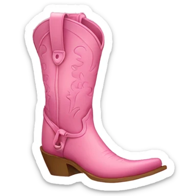 pink cowgirl boot sticker
