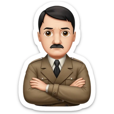 hitler crossing his arms in the shape of an x sticker
