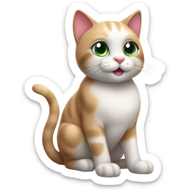 Cat sending hearts sticker