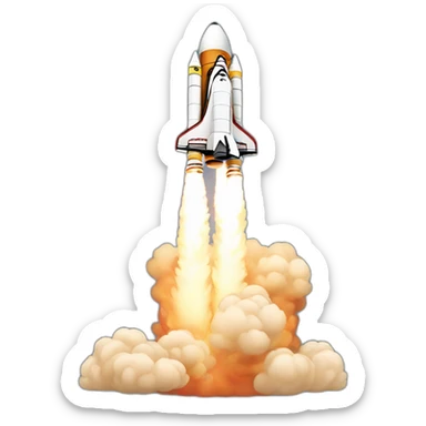 rocket launch angle smoke fire sticker