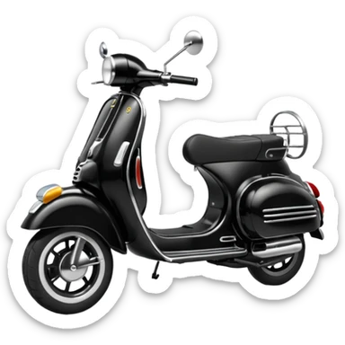 create a vespa matic with black color sticker