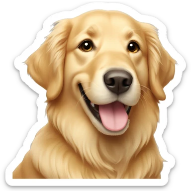 Smiling golden retriever  sticker