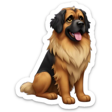 leonberger hond in halloween outfit sticker