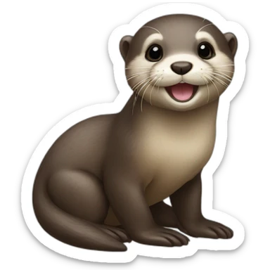 Baby otter sticker