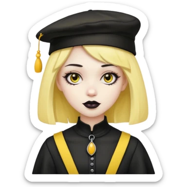 gothic with yellow hat sticker