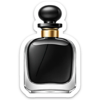 elegant black bottle of perfume (no face) sticker