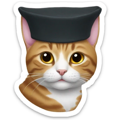 cat with a fez sticker