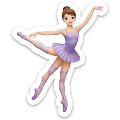 Ballet dancer in over the knee socks and brown hair sticker