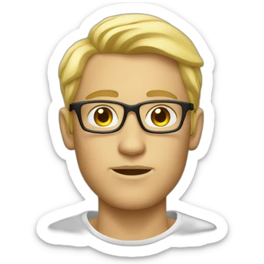 Alexander Greene, a blonde designer without glasses sticker