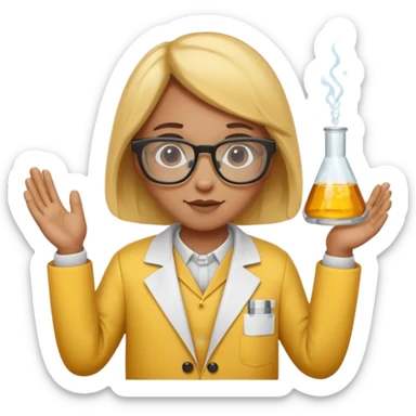 a bumblebee with a scientist costume sticker