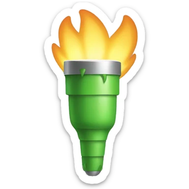 torch with croc logo in the center sticker