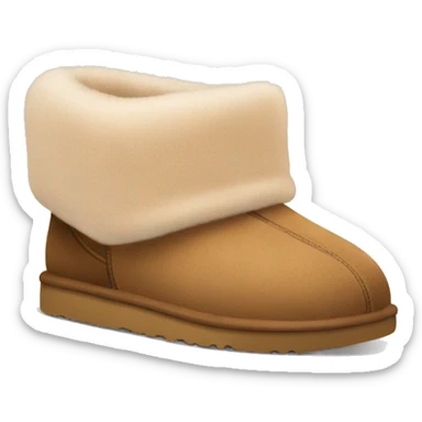 Cozy light brown UGG slippers sticker