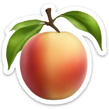 White nectarine sticker