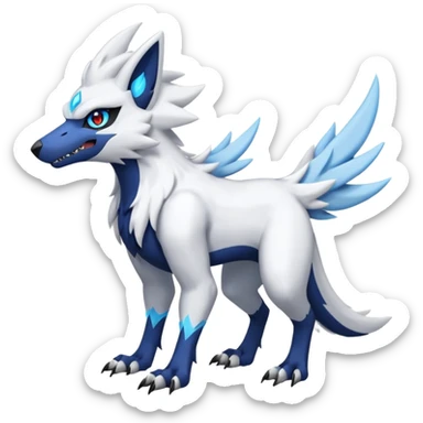 Nargacuga-Absol-Silvally-Wolf-Latios-fusion, full body  sticker