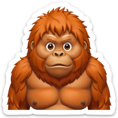fat orangutan sticker