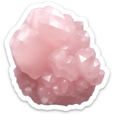 Rose quartz crystal cluster  sticker