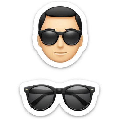 stylish black sunglasses sticker