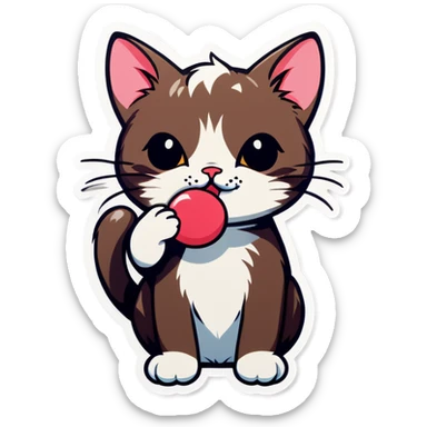 Kitty blowing kisses sticker
