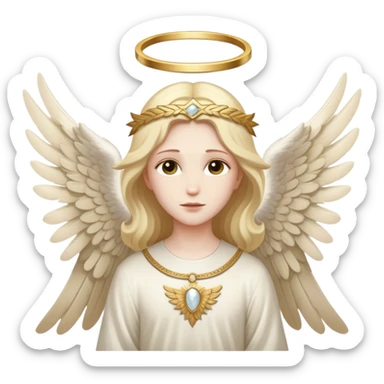 guardian angel with wings and halo from bible sticker