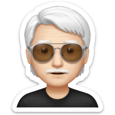 😁 with sunglasses white hair sticker