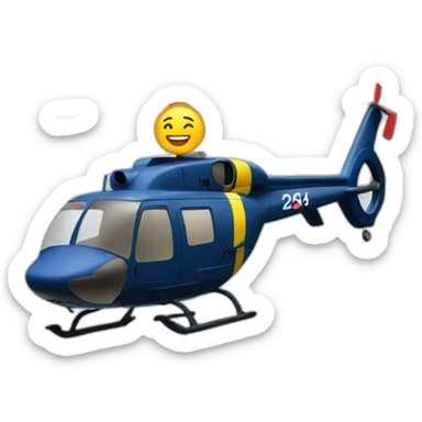 A rescuer getting off the helicopter sticker