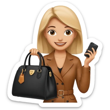 italian fashion with bag sticker