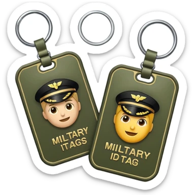 Military ID tags  sticker