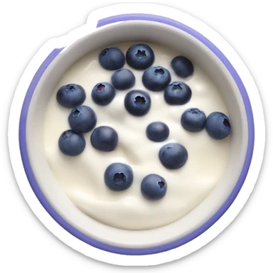 yoghurt bowl with blueberries sticker