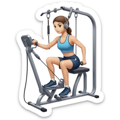 gym cable machine exercise sticker