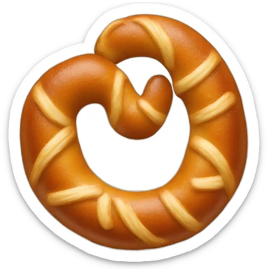 A pretzel sticker