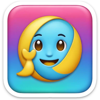 emoji iphone celeste sticker