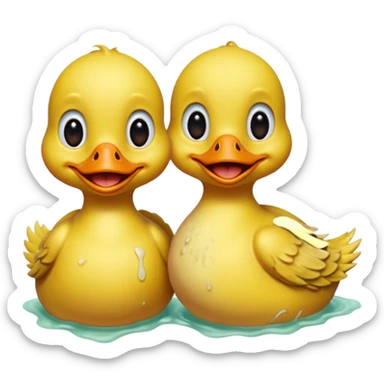 Rotting ducklings smile lovecraftian horror sticker