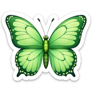 Yeşil kelebek sticker