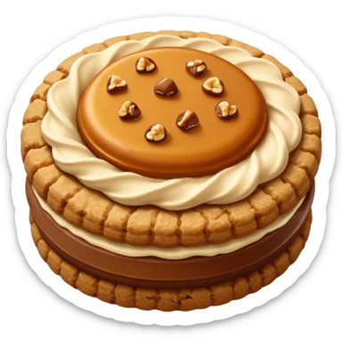 Cookis praline and hazelnut and cramel sticker