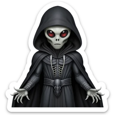 I need an emoji of a xenomorph alien in a sith robe sticker