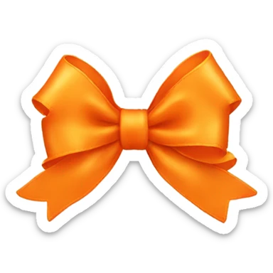 Just one orange bow sticker