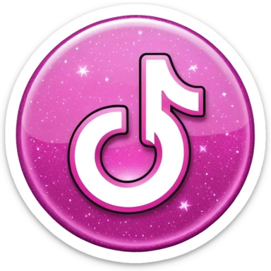 glitter pink logo TikTok sticker